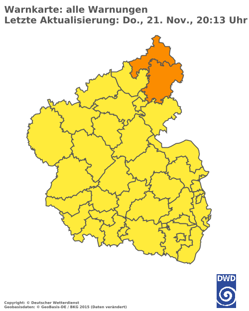 Aktuelle Wetterwarnungen für  Merzig-Wadern